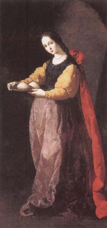 Francisco de Zurbaran St Agatha Norge oil painting art